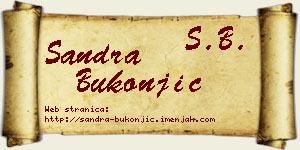 Sandra Bukonjić vizit kartica